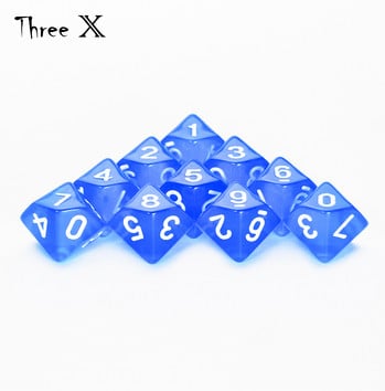 D10 DICE Set-10 d10, Ιδανικό για μαθηματικά παιχνίδια με ζάρια - Πολυεδρικό πλαστικό επιτραπέζιο RPG 10 όψεων