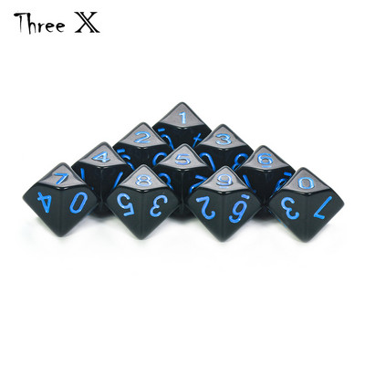 D10 DICE Set-10 d10, tökéletes matematikai kockajátékokhoz - 10 oldalas poliéderes műanyag asztali RPG