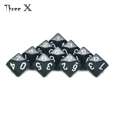 D10 DICE Set-10 d10, tökéletes matematikai kockajátékokhoz - 10 oldalas poliéderes műanyag asztali RPG