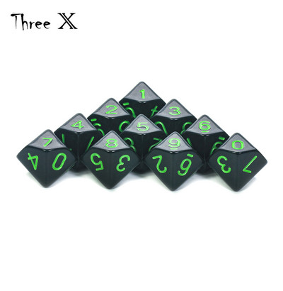 D10 DICE Set-10 d10, tökéletes matematikai kockajátékokhoz - 10 oldalas poliéderes műanyag asztali RPG