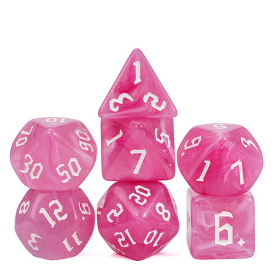 Poludie 7 tk / komplekt DND särava täringukomplekti sirpfont D4 D6 D8 D10 D% D12 D20 mitmetahulised täringud rollimänguks lauamänguks D&D RPG