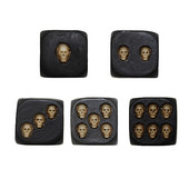 5tk/komplekt Halloweeni koljutäringud 3D-skelett-näomängutäringud Club Pubile 6-poolsed D6-täringud peo-surmalauamängu jaoks