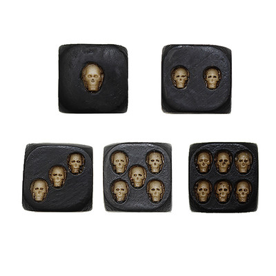 5pcs/set Halloween Skull Dice 3D Skeleton Face Gaming Dice for Club Pub 6 sided D6 Dice for Party Death Table Game Igračka