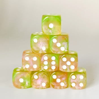 Poludie 10Pcs D6 Six Sides Dice 16mm Αστεία παιχνίδια Ζάρια για RPG MTG Club Gambling Desktop Party Bar Αξεσουάρ τραπεζιού