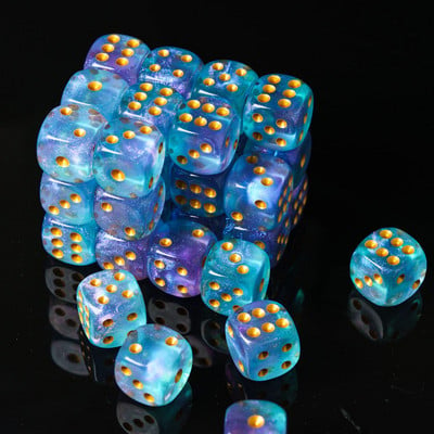 Poludie 10Gb D6 Six Sides Dice 16mm Funny Games Dice RPG MTG Club Gambling Desktop Party Bar Galda piederumi