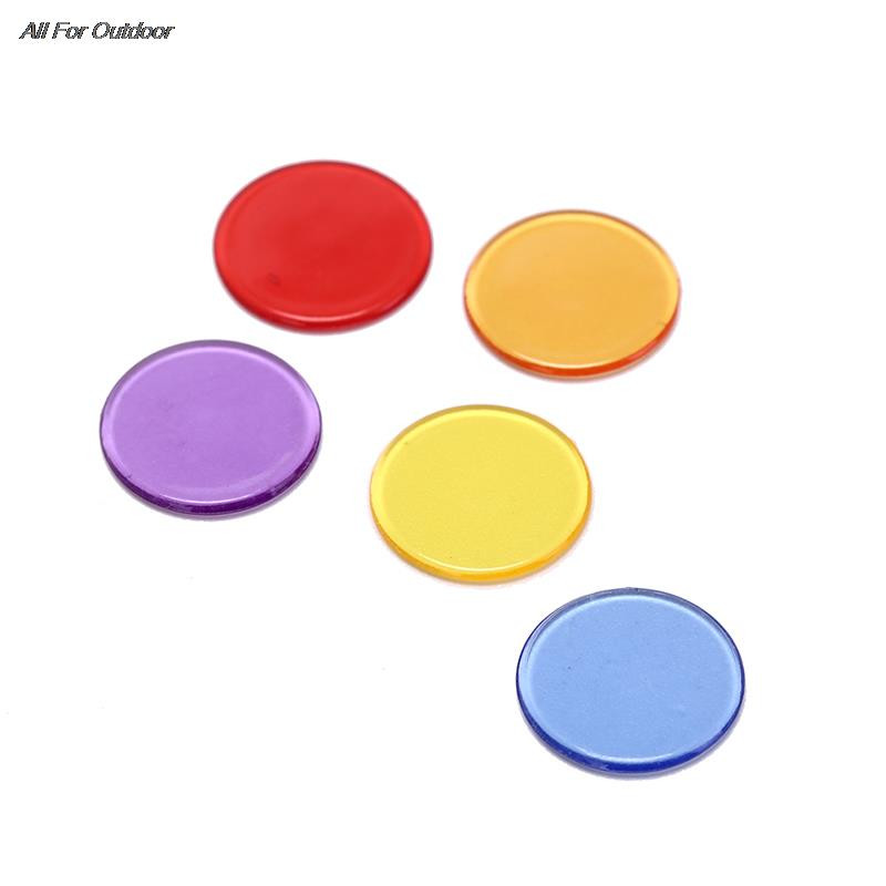 100 бр. Маркери за бинго чипове за карти за игра на бинго Пластмасови чипове за бинго за класна стая и карнавални бинго игри 5 цвята