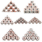 T&G 10Pcs/Set Polyhedral D4-D20 Multi Sides Dice DND Παιχνίδια για αδιαφανή ψηφιακά ζάρια για αστείο επιτραπέζιο πάρτι
