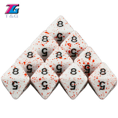 T&G 10Pcs/Set Polyhedral D4-D20 Multi Sides Dice DND Παιχνίδια για αδιαφανή ψηφιακά ζάρια για αστείο επιτραπέζιο πάρτι