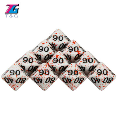 T&G 10Pcs/Set Polyhedral D4-D20 Multi Sides Dice DND Παιχνίδια για αδιαφανή ψηφιακά ζάρια για αστείο επιτραπέζιο πάρτι