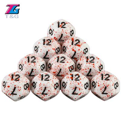 T&G 10Pcs/Set Polyhedral D4-D20 Multi Sides Dice DND Παιχνίδια για αδιαφανή ψηφιακά ζάρια για αστείο επιτραπέζιο πάρτι