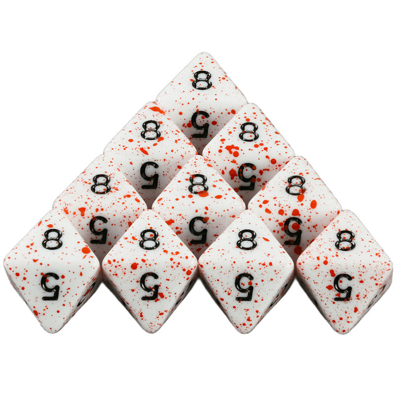 T&G 10Pcs/Set Polyhedral D4-D20 Multi Sides Dice DND Παιχνίδια για αδιαφανή ψηφιακά ζάρια για αστείο επιτραπέζιο πάρτι