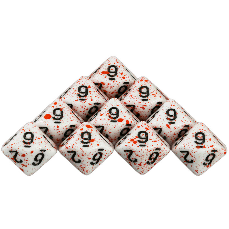 T&G 10Pcs/Set Polyhedral D4-D20 Multi Sides Dice DND Παιχνίδια για αδιαφανή ψηφιακά ζάρια για αστείο επιτραπέζιο πάρτι