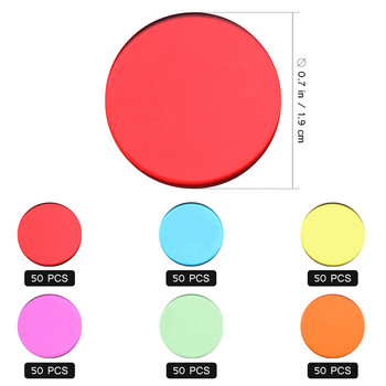 300PCS μετρητές για μαθηματικά Πλαστικοί δίσκοι Χρωματιστά τσιπ μπίνγκο Μαρκαδόροι μέτρησης Διαφανή τσιπ μπίνγκο