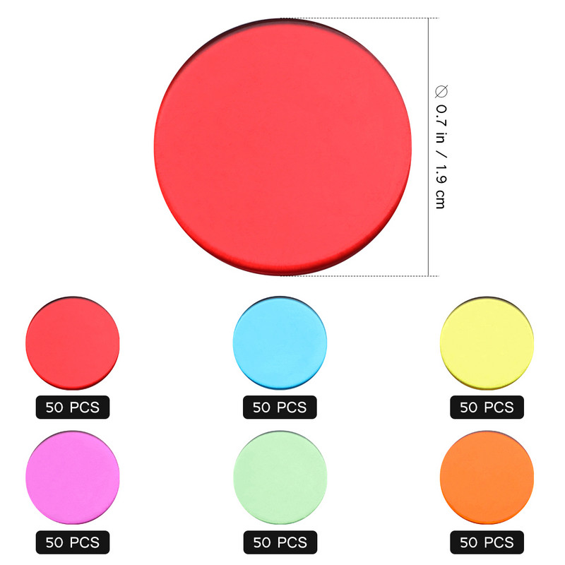 300 tk. matemaatika loendurid plastkettad Värvilised bingožetoonid Loendusmarkerid läbipaistvad bingožetoonid