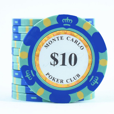 Monede Monte Dollar Carlo 10 bucăți jetoane de poker auriu Monede de cazinou Monede de 14 grame jetoane de poker divertisment