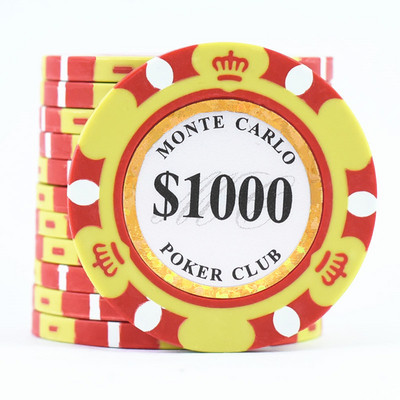 Monede Monte Dollar Carlo 10 bucăți jetoane de poker auriu Monede de cazinou Monede de 14 grame jetoane de poker divertisment