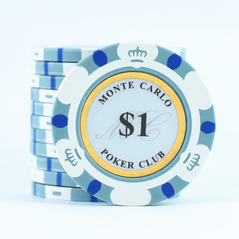 Monte Dollar Carlo Monētas 10 gab Golden Clay Poker Chips Kazino Monētas 14gram Māla Monētas Pokera žetoni Izklaide
