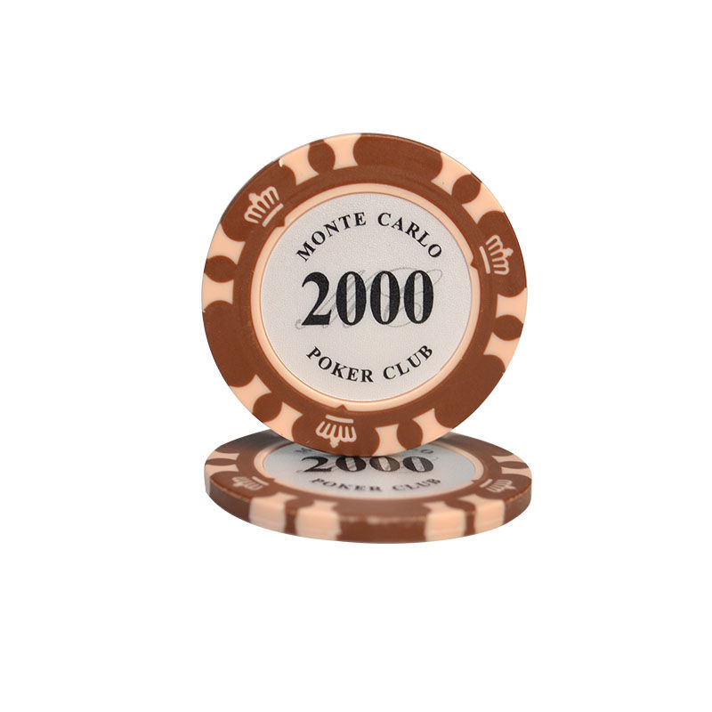 Set de jetoane de poker din lut, 10 buc, monede de cazinou, 40x3,3 mm, monede metalice de distracție, jetoane de dolar Monte Carlo Accesorii pentru club de poker