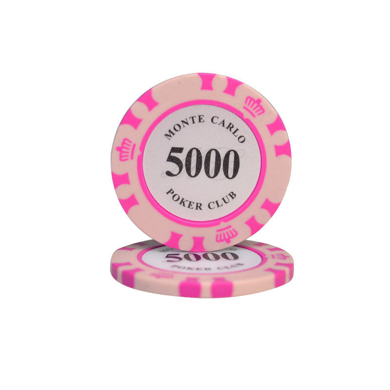 Set de jetoane de poker din lut, 10 buc, monede de cazinou, 40x3,3 mm, monede metalice de distracție, jetoane de dolar Monte Carlo Accesorii pentru club de poker