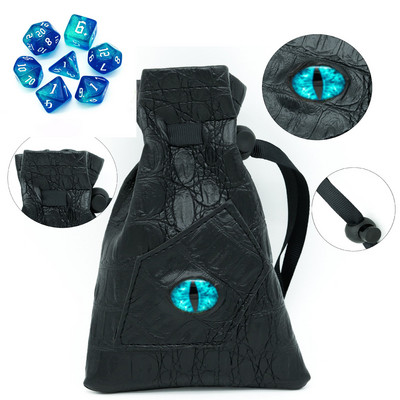 Poludie täringukomplekt + nahast kott D4~D20 hoiukott Mitmetahuline täring Dungeons and Dragons WarHammer RPG lauamängu D&D MTG jaoks