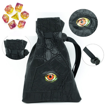 Poludie täringukomplekt + nahast kott D4~D20 hoiukott Mitmetahuline täring Dungeons and Dragons WarHammer RPG lauamängu D&D MTG jaoks