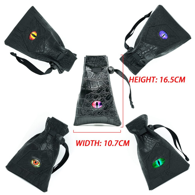 Poludie täringukomplekt + nahast kott D4~D20 hoiukott Mitmetahuline täring Dungeons and Dragons WarHammer RPG lauamängu D&D MTG jaoks