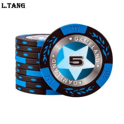 L.TANG чипове за покер 10 бр./лот глина отвън желязо отвътре Аксесоари за покер Texas L486