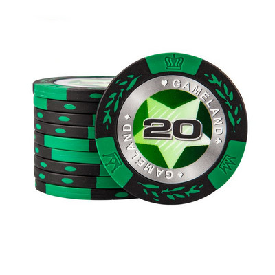 L.TANG Poker Chips 10PCS/lot Clay Outside Iron Inside Texas Poker Accessories L486