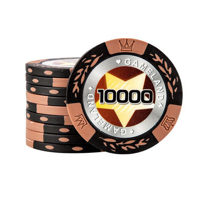 L.TANG Poker Chips 10PCS/lot Clay Outside Iron Inside Texas Poker Accessories L486