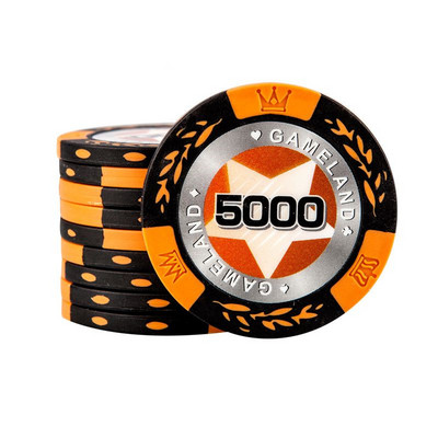 L.TANG Poker Chips 10PCS/lot Clay Outside Iron Inside Texas Poker Accessories L486