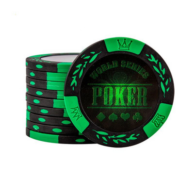 L.TANG Poker Chips 10PCS/lot Clay Outside Iron Inside Texas Poker Accessories L486