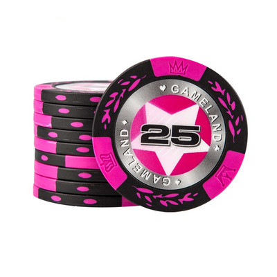 L.TANG Poker Chips 10PCS/lot Clay Outside Iron Inside Texas Poker Accessories L486