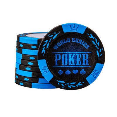 L.TANG Poker Chips 10PCS/lot Clay Outside Iron Inside Texas Poker Accessories L486