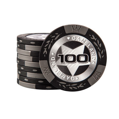 L.TANG Poker Chips 10PCS/lot Clay Outside Iron Inside Texas Poker Accessories L486