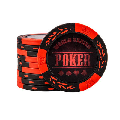 L.TANG Poker Chips 10PCS/lot Clay Outside Iron Inside Texas Poker Accessories L486