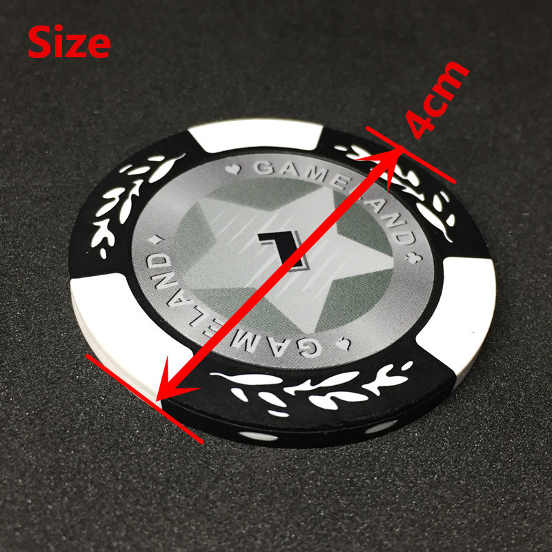 L.TANG Poker Chips 10PCS/lot Clay Outside Iron Inside Texas Poker Accessories L486