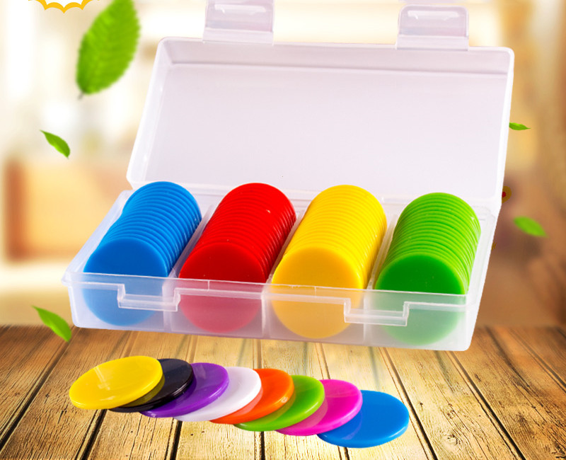 100 tk plastikust pokkerižetoonid kasiino bingo markerid meelelahutuseks Family Club Carnival bingo mängutarvikud 25 mm 9 värvi