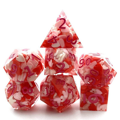 7 db poliéderes kockakészlet gyanta kocka Asztali játékok kiegészítő D6 D8 D10 D12 D20 D&d DND-hez