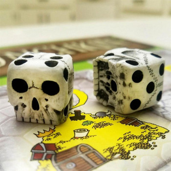 1Pcs Skull Dice 6-Sided Bone Unique Gift Gamer Εξαιρετικό για Ρόλου Επιτραπέζιο παιχνίδι για το Halloween
