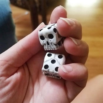 1Pcs Skull Dice 6-Sided Bone Unique Gift Gamer Εξαιρετικό για Ρόλου Επιτραπέζιο παιχνίδι για το Halloween