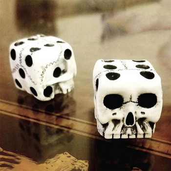 1Pcs Skull Dice 6-Sided Bone Unique Gift Gamer Εξαιρετικό για Ρόλου Επιτραπέζιο παιχνίδι για το Halloween