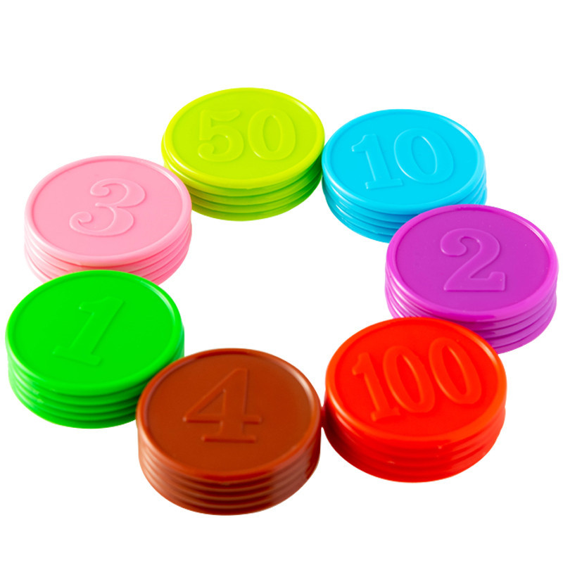 10gab/daudz!Plastmasas pokera čips spēļu žetoniem Plastmasas monētas Ģimenes klubs Galda spēles Rotaļlieta Radoša dāvana bērniem