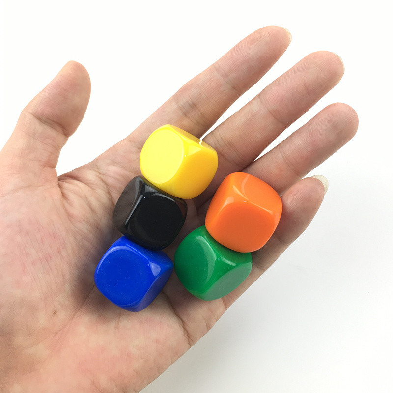 5 kom kockica u 9 boja, 22 mm zaobljenog kuta, akrilne šesterokutne prazne kockice mogu pisati bez boja Kreativnost Zanimljiv DIY set kockica