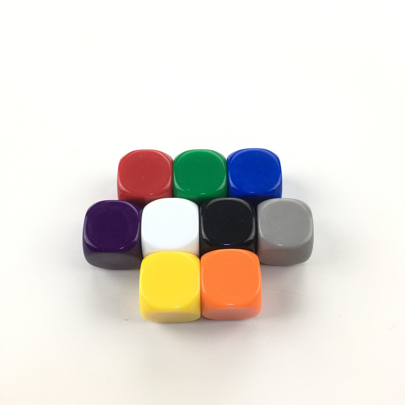 5 kom kockica u 9 boja, 22 mm zaobljenog kuta, akrilne šesterokutne prazne kockice mogu pisati bez boja Kreativnost Zanimljiv DIY set kockica