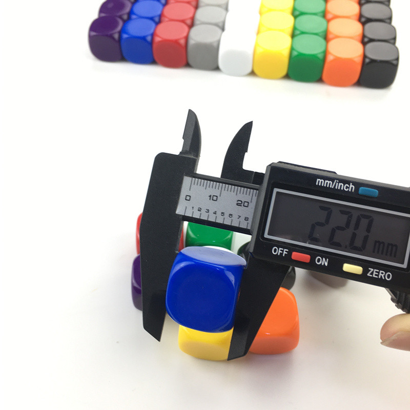 5 kom kockica u 9 boja, 22 mm zaobljenog kuta, akrilne šesterokutne prazne kockice mogu pisati bez boja Kreativnost Zanimljiv DIY set kockica