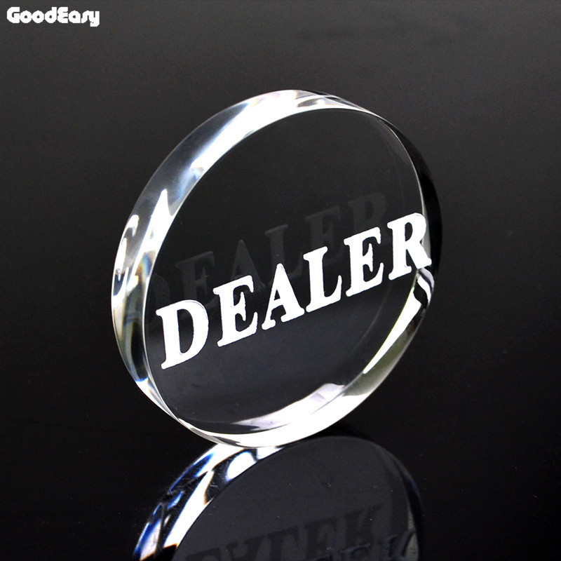 KUUM MÜÜK 1 tk akrüülist pokkeri diileri nupp Texas Hold'em 3 tolli vajutatav pokkerikaardid Guard pokkeri diileri nupp 2 külge