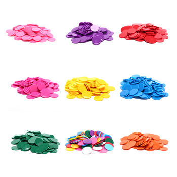 9 цвята 25 mm 100 бр./лот пластмасови чипове за покер казино бинго маркери жетони забавни семейни клубни настолни игри играчка творчески подарък