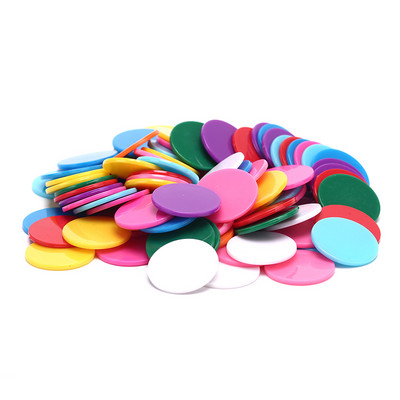 9 culori 25mm 100 buc/lot jetoane de poker din plastic Marcatori de cazinou Bingo Token Fun Family Club Jocuri de masă Jucărie Cadou creativ