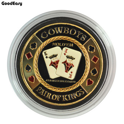 Štitnik za poker kartice Metalni žeton novčić s plastičnim poklopcem Texas Poker Chip Set Poker vruće kvalitete LAS VEGAS Igra gumba
