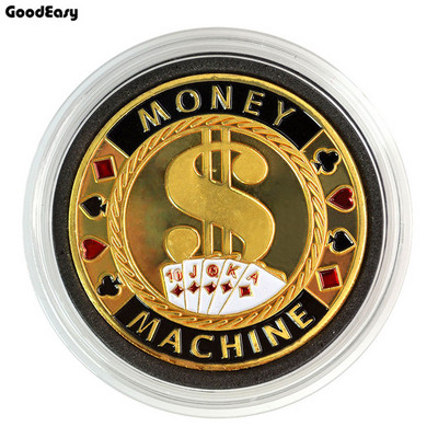 Štitnik za poker kartice Metalni žeton novčić s plastičnim poklopcem Texas Poker Chip Set Poker vruće kvalitete LAS VEGAS Igra gumba